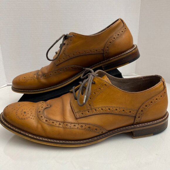 JOSEPH ABBOUD Wingtip Oxford Brogue Tan Leather Size 11 main image 15